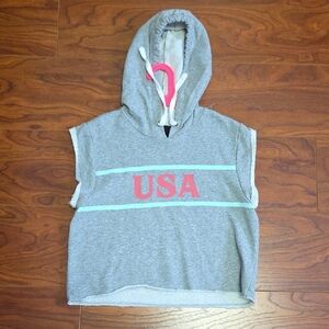 Free Press Gray USA Hoodie Vest